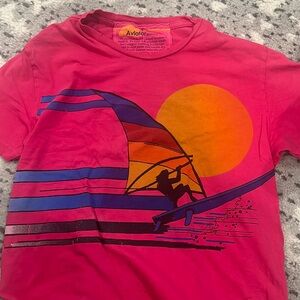 Vintage Aviator Nation Neon Pink Shirt